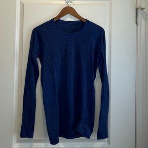 BLUE SWIFTLY TECH LONG SLEEVE SHIRT SIZE 12 LADIES LULULEMON